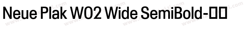 Neue Plak W02 Wide SemiBold字体转换